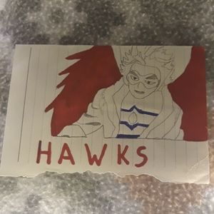A drawing of a mha character